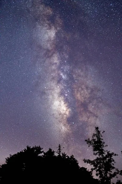 Galaxia Vía Láctea Cielo Nocturno — Foto de Stock