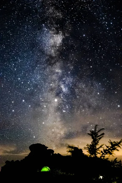 Vía Láctea Hermosa Cielo Nocturno — Foto de Stock