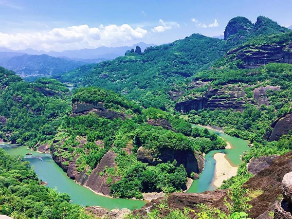 aerial view of the river in the garden