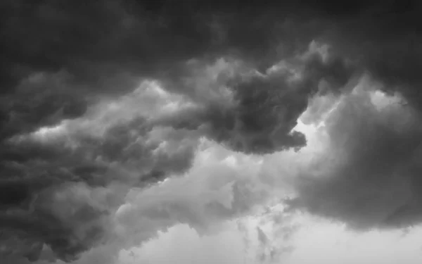 Fekete Fehér Felhők Égen — Stock Fotó