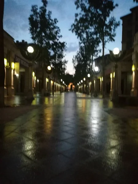 Vista Nocturna Ciudad Barcelona — Foto de Stock