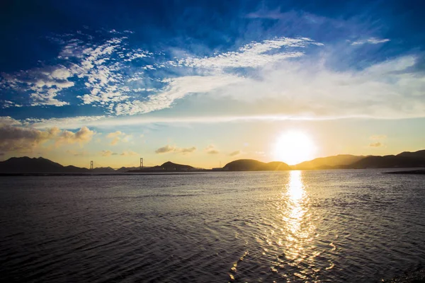 Hermosa Puesta Sol Sobre Mar Naturaleza —  Fotos de Stock