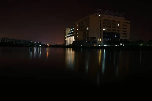 Vista Nocturna Ciudad Capital Del Estado Israel — Foto de Stock