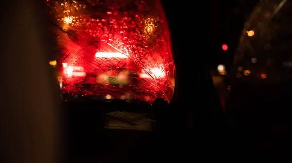 Coche Ciudad Noche — Foto de Stock