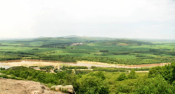 Vista Aérea Ciudad Montaña — Foto de Stock