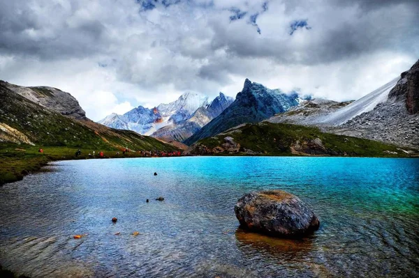 Vista Del Lago Las Montañas — Foto de Stock