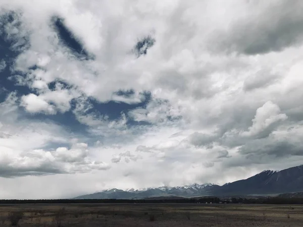 Paisaje Con Cielo Azul Nubes — Foto de Stock