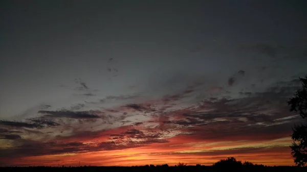 stock image beautiful sunset over the clouds