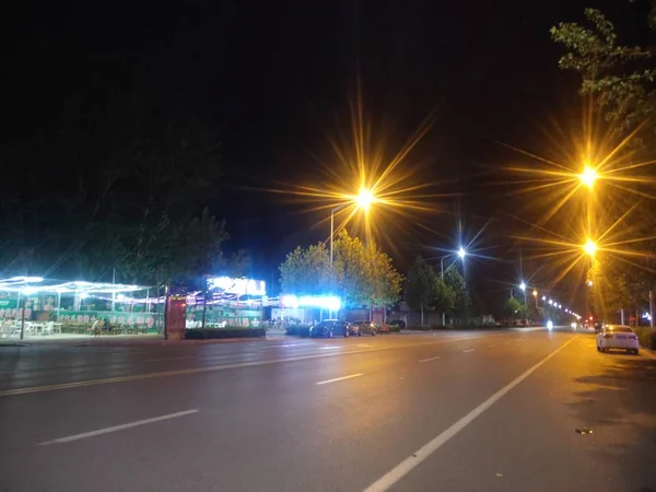 Tráfico Ciudad Por Noche — Foto de Stock