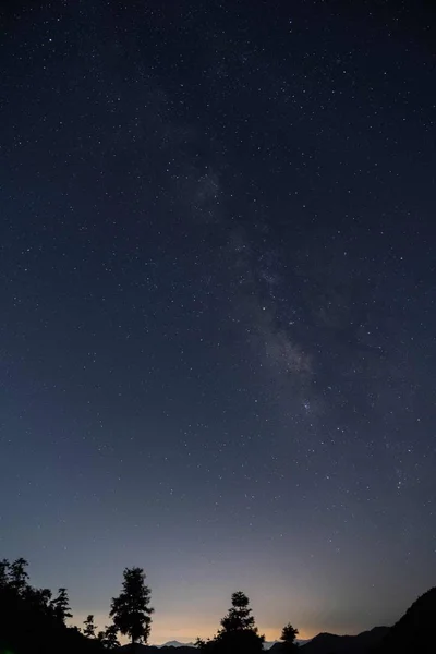 Cielo Nocturno Con Estrellas Luna — Foto de Stock