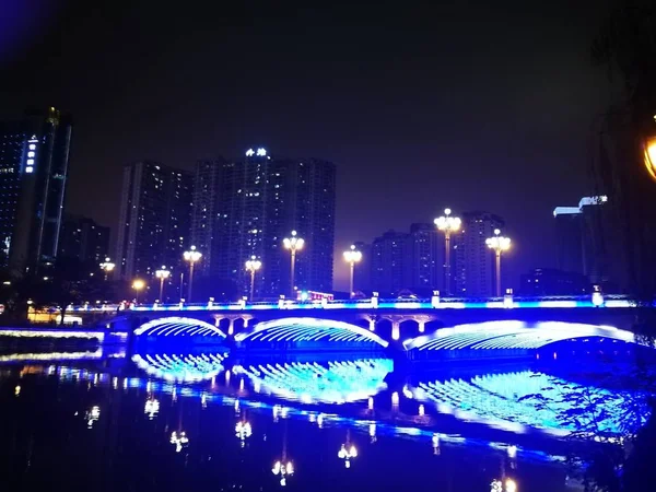 stock image Beautiful night view of the city