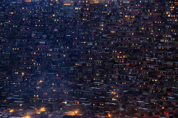 Vista Ciudad Nocturna — Foto de Stock