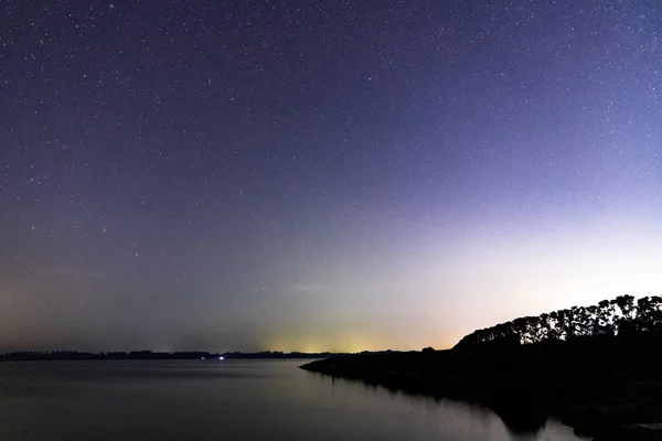 Cielo Nocturno Con Estrellas Estrellado — Foto de Stock