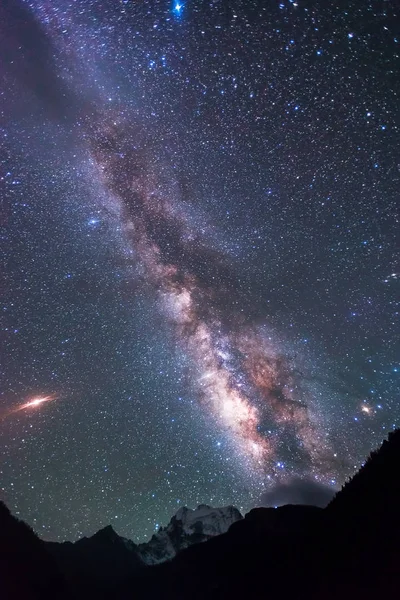 Galaxia Vía Láctea Cielo Nocturno Estrellas — Foto de Stock