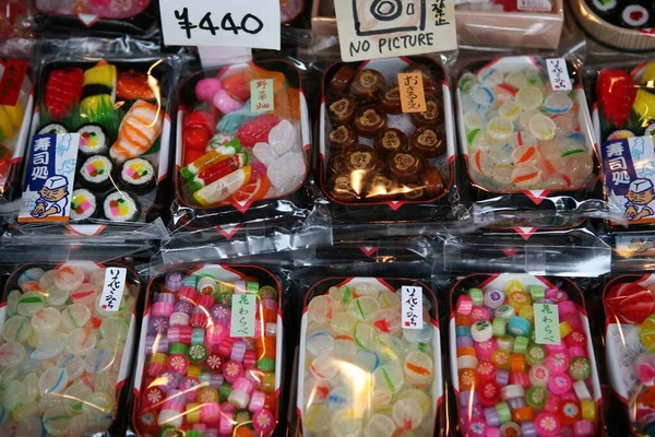 variety of sweets and candies in a shop