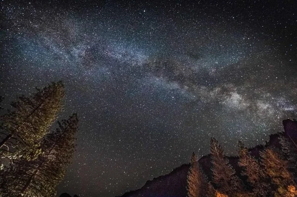 Galaxia Vía Láctea Cielo Nocturno — Foto de Stock