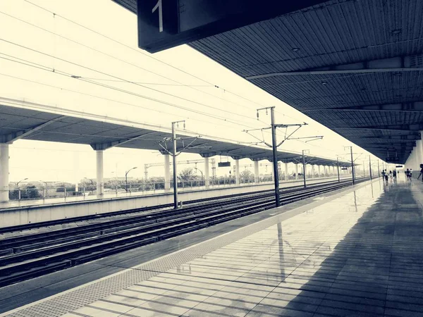 stock image train tracks in the city