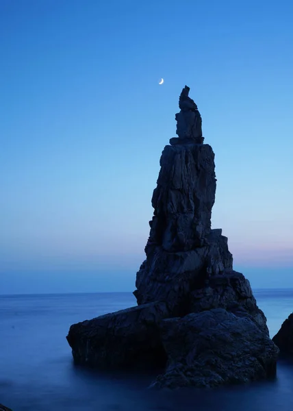 Vacker Solnedgång Havet — Stockfoto