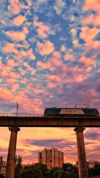 Vista Del Hermoso Paisaje Atardecer — Foto de Stock