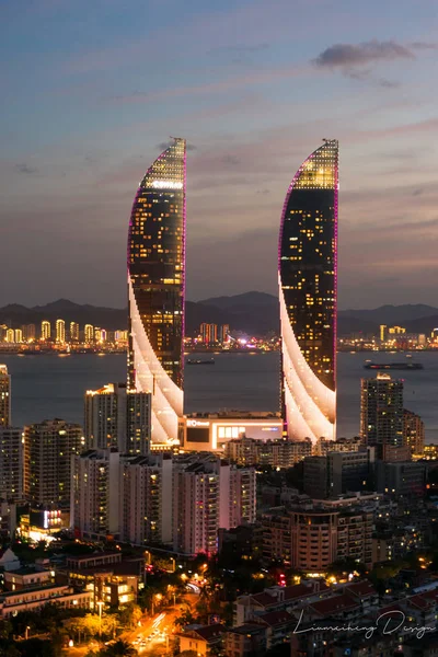 Hermosa Vista Nocturna Ciudad — Foto de Stock