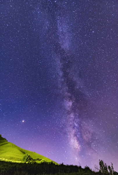 Galaxia Vía Láctea Cielo Nocturno — Foto de Stock