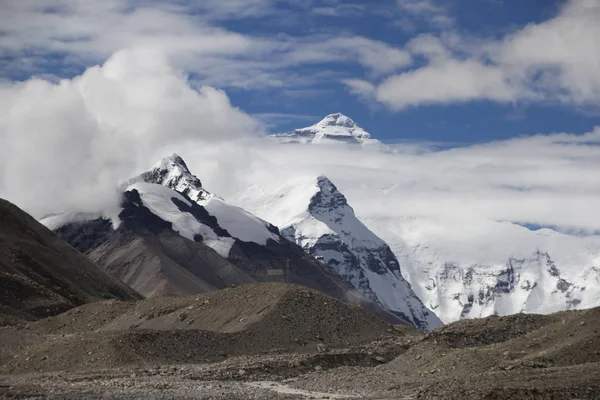 Paisaje Con Nieve Montañas — Foto de Stock