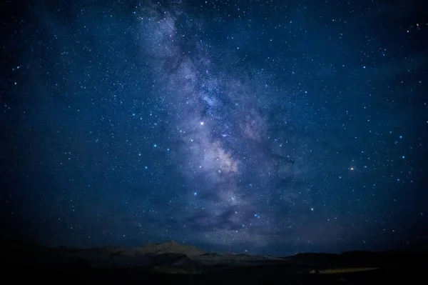 Галактика Чумацький Шлях Нічному Небі Зірки — стокове фото