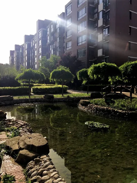 Vista Del Paisaje Urbano Con Edificios Modernos — Foto de Stock