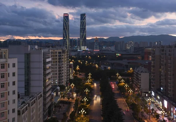 Hermosa Vista Nocturna Ciudad — Foto de Stock