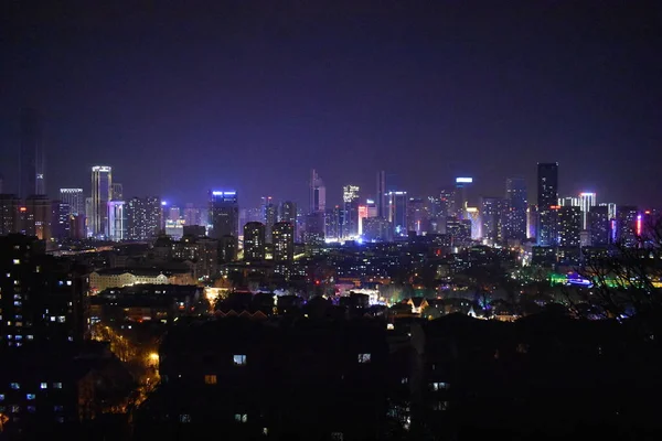 Şehrin Güzel Gece Manzarası — Stok fotoğraf