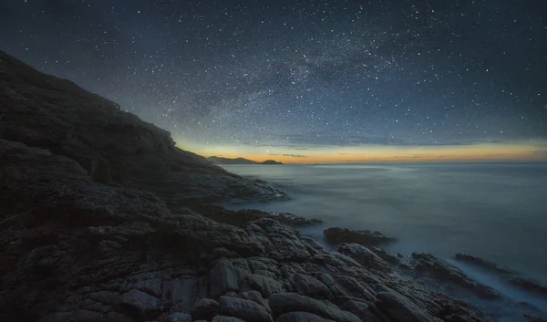 Hermoso Cielo Estrellado Noche — Foto de Stock