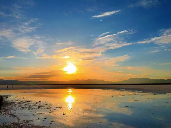 Solnedgång Över Havet — Stockfoto