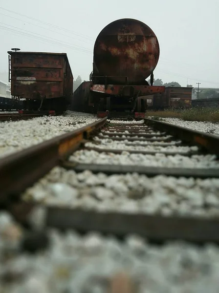 freight train in the city