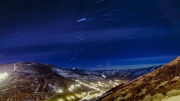 Hermosa Vista Las Montañas Noche — Foto de Stock