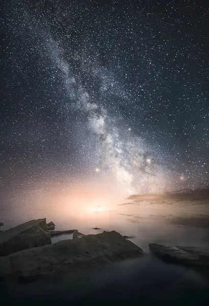 Mléčná Dráha Hvězdy Obloze Galaxii — Stock fotografie