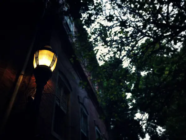 Una Vista Una Lámpara Calle — Foto de Stock