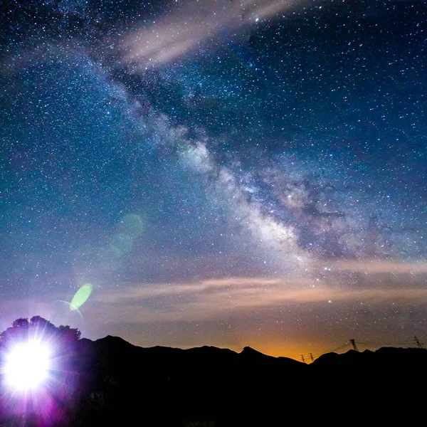 Vía Láctea Estrellas Cielo Galaxia — Foto de Stock