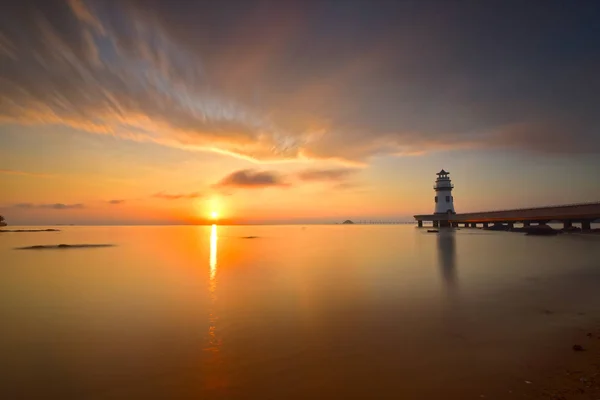 Uitzicht Prachtige Zonsondergang — Stockfoto