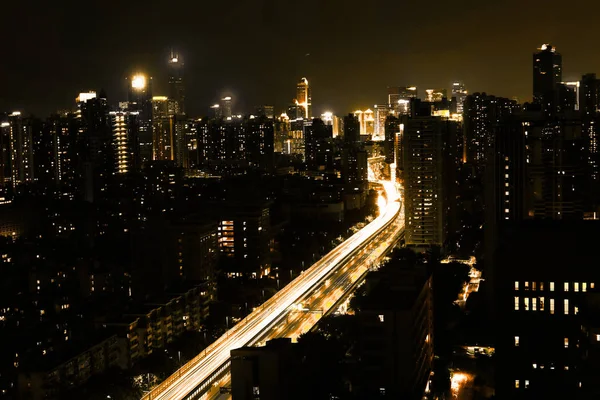 Bella Vista Notturna Della Città — Foto Stock