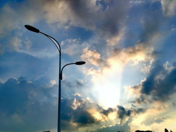 Clima Paisaje Nublado Cielo Con Nubes — Foto de Stock