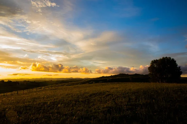 Pintoresca Vista Hermosa Puesta Sol — Foto de Stock