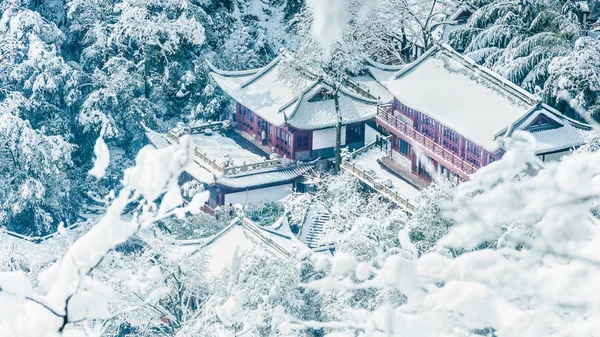 Paisaje Invierno Con Nieve — Foto de Stock