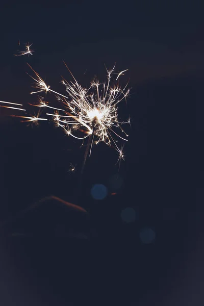 Navidad Sparkler Sobre Fondo Negro — Foto de Stock