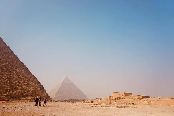 Widok Piramidy Gizie Egipt — Zdjęcie stockowe