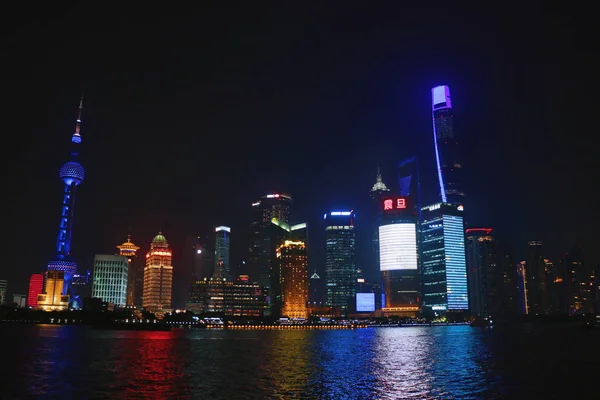 stock image night view of the city at dusk