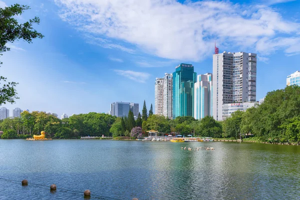 Vue Sur Parc Ville Été — Photo