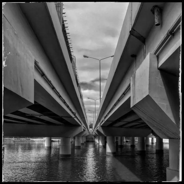 Vista Del Puente Río Blanco Negro — Foto de Stock