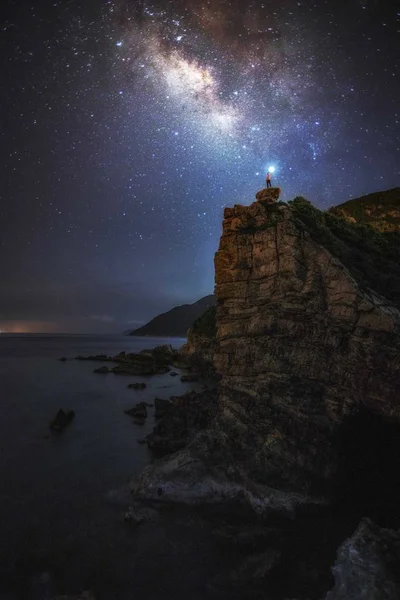 Hermoso Cielo Nocturno Con Estrellas — Foto de Stock