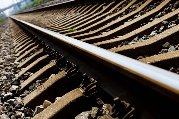 Trilhos Ferroviários Cidade Velha — Fotografia de Stock