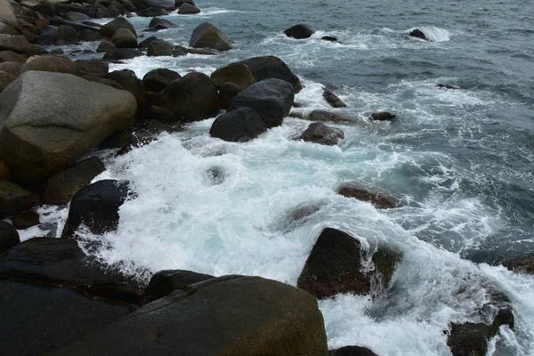 Tengerpart Természet Fénykép Strand Tengervízzel — Stock Fotó